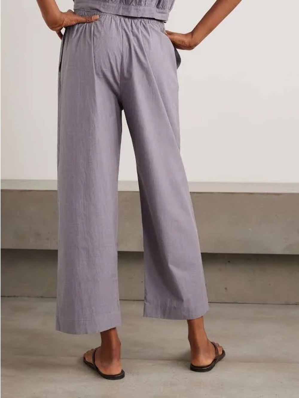 Deiji Studios Ease organic cotton straight-leg pants in purple